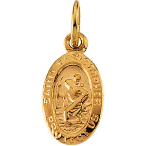 14K Yellow Gold St. Christopher Charm