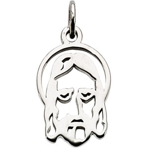 14K Yellow Gold Face Of Jesus Silhouette Penda