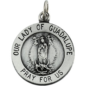 14K Yellow Gold Lady Of Guadalupe Pendant