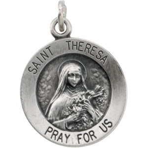 Sterling Silver St. Theresa Pendant with Chain