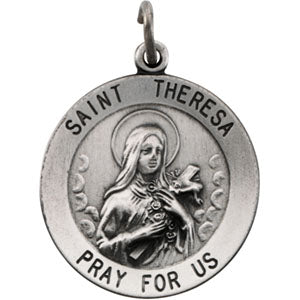 Sterling Silver St. Theresa Pendant with Chain