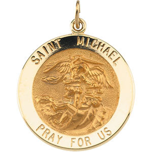 14K Yellow Gold St. Michael Pendant