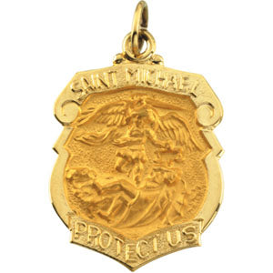 14K Yellow Gold St. Michael Pendant
