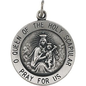 Sterling Silver Scapular Pendant with Chain