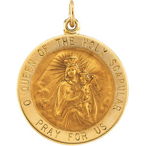 14K Yellow Gold Scapular Pendant