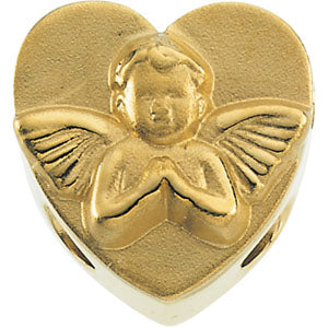 14K Yellow Gold Heart Shaped Bracelet Slide at Catholic Shop