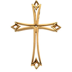 14K Yellow Gold Cross Pendant