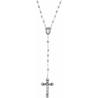 Sterling Silver Fluted Rosary