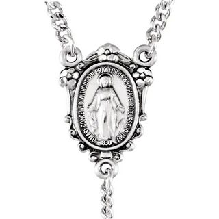 Sterling Silver Fluted Rosary