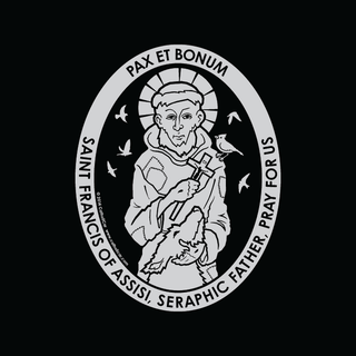 St. Francis of Assisi Vinyl Transparent Silver Decal