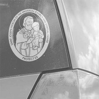 St. Joseph Vinyl Transparent Silver Decal
