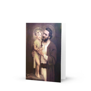 Father's Day Card - St. Joseph with the Child Jesus: front