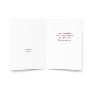 Father's Day Card - St. Joseph with the Child Jesus: inside