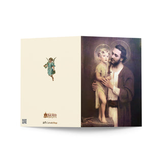 Father's Day Card - St. Joseph with the Child Jesus: outside