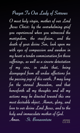 Our Lady of Sorrows Prayer