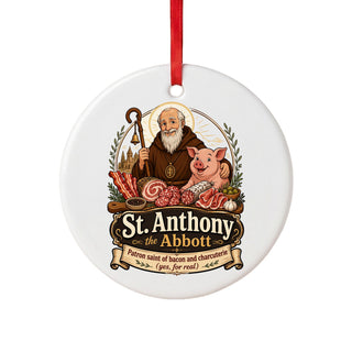 St. Anthony the Abbot Charcuterie Ceramic Ornament