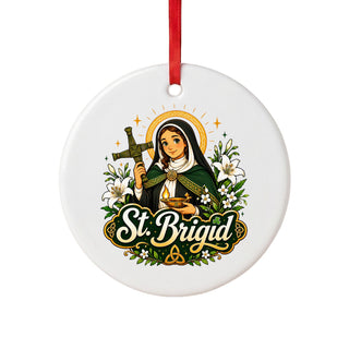 St. Brigid of Kildare Celtic Knot Ceramic Ornament