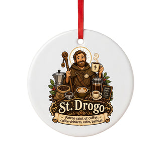 St. Drogo Patron of Coffee Ceramic Ornament