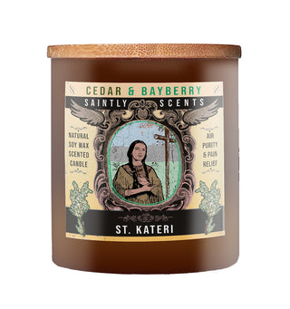 St. Kateri Cypress and Bayberry Scented Candle