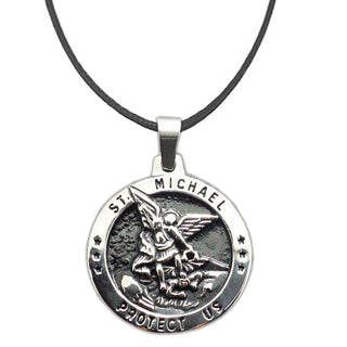 Stainless Steel St. Michael Medal for Men