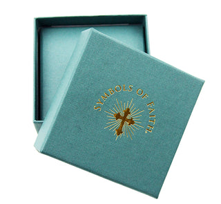 14K Gold-Dipped Cross Round Cuff Links