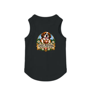 Saint Bernard, Pray for Me Dog Tank - Black