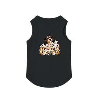 I Confess, It's All My Mess Dog Tank - Black