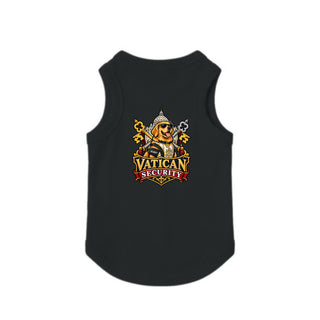 Vatican Security Dog Tank - Golden Retriever with Keys - Black