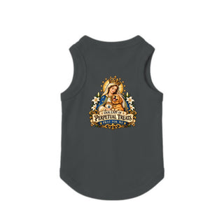 Our Lady of Perpetual Treats, Pray for Me Dog Tank - Granite Heather