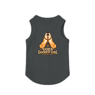 God's Goodest Girl Dog Tank - Granite Heather