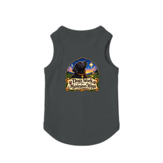 Dogs Work in Mysterious Ways Dog Tank - Granite Heather
