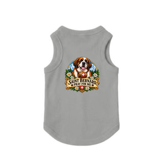 Saint Bernard, Pray for Me Dog Tank - Heather