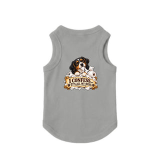 I Confess, It's All My Mess Dog Tank - Heather