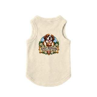 Saint Bernard, Pray for Me Dog Tank - Natural