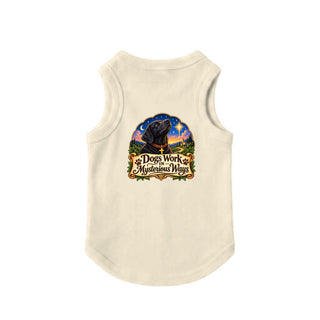 Dogs Work in Mysterious Ways Dog Tank - Natural