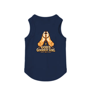 God's Goodest Girl Dog Tank - Navy