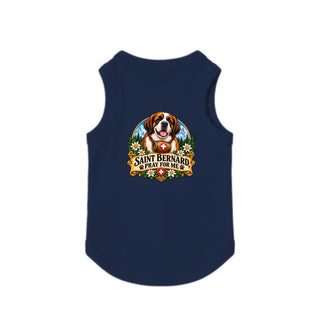 Saint Bernard, Pray for Me Dog Tank - Navy