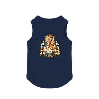 Our Lady of Perpetual Treats, Pray for Me Dog Tank - Navy