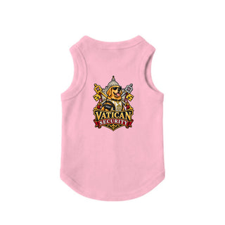 Vatican Security Dog Tank - Golden Retriever with Keys - Pink