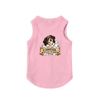 I Confess, It's All My Mess Dog Tank - Pink