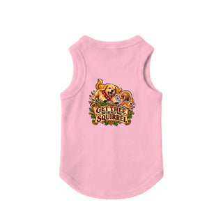 Get Thee Behind Me, Squirrel Dog Tank - Pink