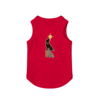 Sit, Stay, Pray Dog Tank - Red