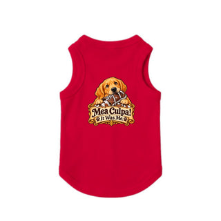 Mea Culpa, It Was Me Dog Tank - Red