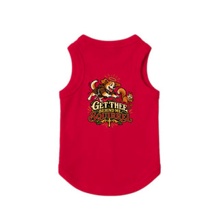 Get Thee Behind Me, Squirrel Dog Tank - Friar Dog - Red
