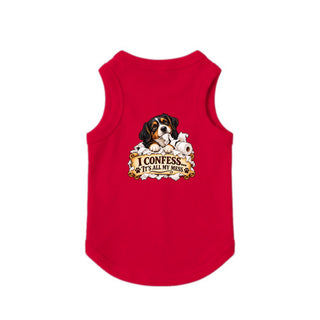 I Confess, It's All My Mess Dog Tank - Red
