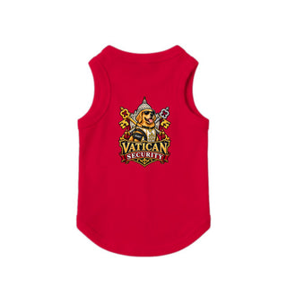 Vatican Security Dog Tank - Golden Retriever with Keys - Red
