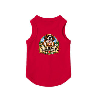 Saint Bernard, Pray for Me Dog Tank - Red