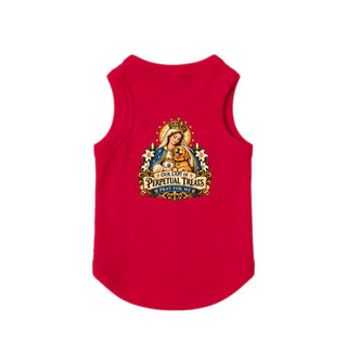 Our Lady of Perpetual Treats, Pray for Me Dog Tank - Red