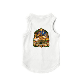Official Nativity Security Christmas Dog Tank - German Shepherd - White