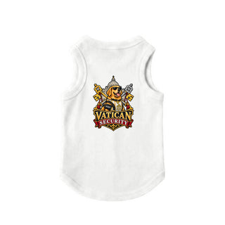 Vatican Security Dog Tank - Golden Retriever with Keys - White
